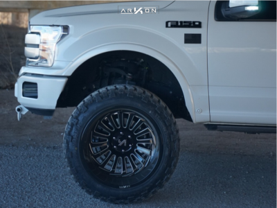 1 2019 F 150 Ford Platinum Rough Country Suspension Lift 6in Arkon Off Road Alexander Black Milled