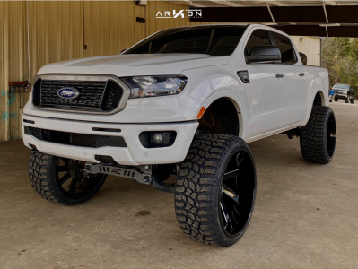 1 2019 Ranger Ford Xlt Rough Country Suspension Lift 85in Arkon Off Road Lincoln Black Milled