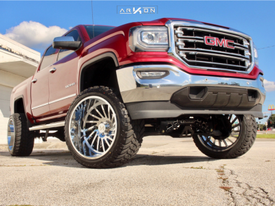 2018 GMC Sierra 1500 - 24x14 -81mm - ARKON OFF-ROAD Caesar - Suspension Lift 9" - 35" x 13.5"