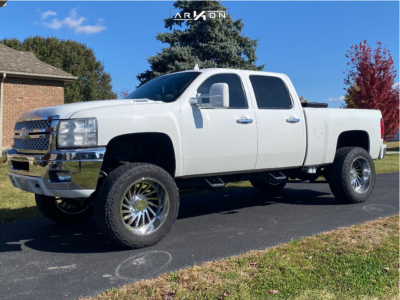 2011 Chevrolet Silverado 2500 HD - 24x12 -51mm - ARKON OFF-ROAD Caesar - Suspension Lift 4.5" - 37" x 13.5"
