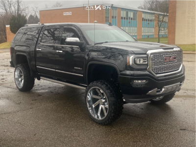 2017 GMC Sierra 1500 - 24x12 -51mm - ARKON OFF-ROAD Lincoln - Suspension Lift 7" - 35" x 12.5"