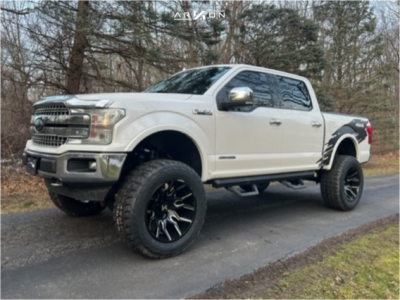 2018 Ford F-150 - 22x12 -51mm - ARKON OFF-ROAD Roosevelt - Suspension Lift 7" - 37" x 13.5"