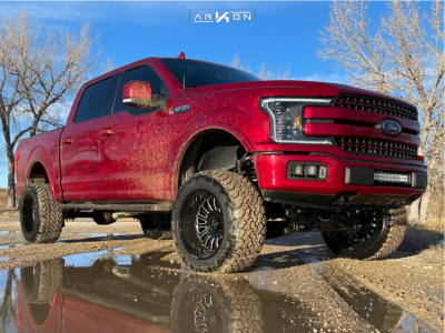 2018 Ford F-150 - 20x12 -51mm - ARKON OFF-ROAD Alexander - Suspension Lift 6" - 33" x 12.5"
