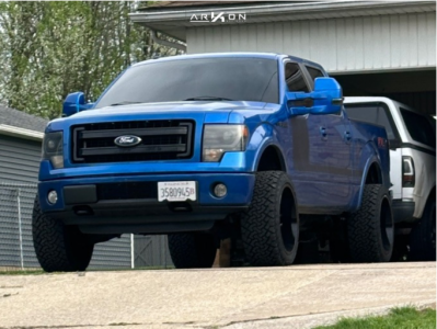 1 2013 F 150 Ford Fx4 Rough Country Suspension Lift 3in Arkon Off Road Mandela Black Milled
