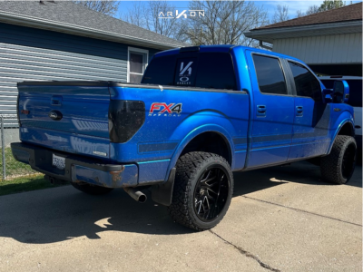 1 2013 F 150 Ford Fx4 Rough Country Suspension Lift 3in Arkon Off Road Mandela Black Milled