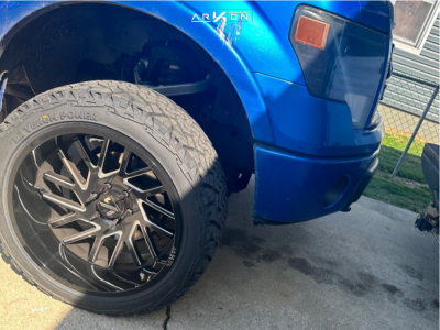 1 2013 F 150 Ford Fx4 Rough Country Suspension Lift 3in Arkon Off Road Mandela Black Milled