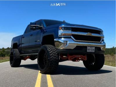 2017 Chevrolet Silverado 1500 - 24x14 -81mm - ARKON OFF-ROAD Caesar - Suspension Lift 9" - 37" x 13.5"