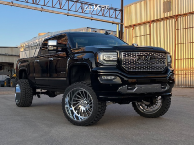 2018 GMC Sierra 1500 - 24x14 -81mm - ARKON OFF-ROAD Caesar - Suspension Lift 8" - 35" x 15.5"