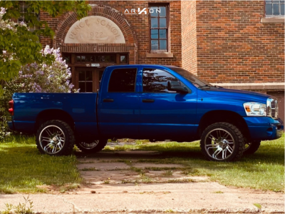 2008 Dodge Ram 1500 - 22x12 -51mm - ARKON OFF-ROAD Davinci - Suspension Lift 3" - 33" x 12.5"