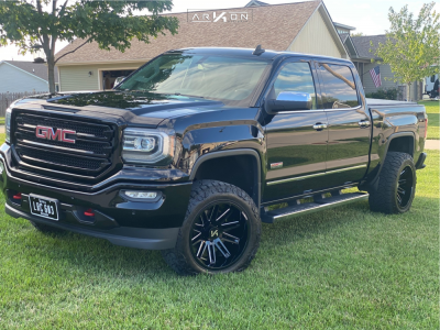 2016 GMC Sierra 1500 - 20x12 -51mm - ARKON OFF-ROAD Churchill - Suspension Lift 3" - 33" x 12.5"