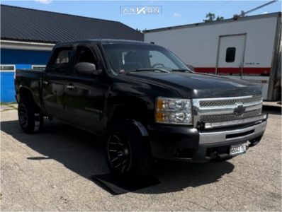 2009 Chevrolet Silverado 1500 - 20x12 -51mm - ARKON OFF-ROAD Roosevelt - Stock Suspension - 33" x 12.5"