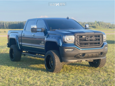 2017 GMC Sierra 1500 - 20x12 -51mm - ARKON OFF-ROAD Caesar - Suspension Lift 6" - 33" x 12.5"