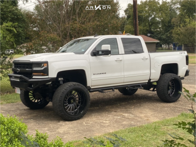2017 Chevrolet Silverado 1500 - 24x14 -81mm - ARKON OFF-ROAD Caesar - Suspension Lift 8" - 37" x 13.5"