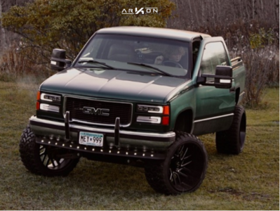 1 1997 K1500 Gmc Rough Country Suspension Lift 6in Arkon Off Road Mandela Black Milled