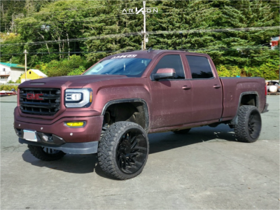 2017 GMC Sierra 1500 - 24x12 -51mm - ARKON OFF-ROAD Mandela - Suspension Lift 3" - 33" x 12.5"