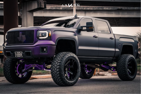 2015 GMC Sierra 1500 - 24x14 -81mm - ARKON OFF-ROAD Lincoln - Suspension Lift 12" - 40" x 15.5"