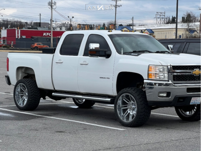 2012 Chevrolet Silverado 2500 HD - 22x12 -51mm - ARKON OFF-ROAD Davinci - Suspension Lift 3.5" - 33" x 12.5"
