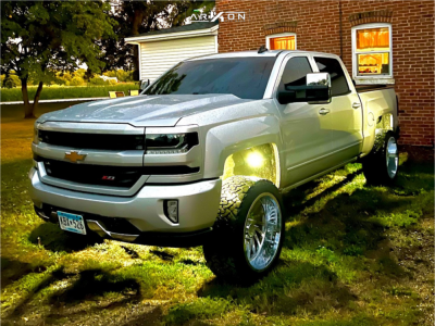 1 2017 Silverado 1500 Chevrolet Ls Rough Country Suspension Lift 35in Arkon Off Road Caesar Chrome