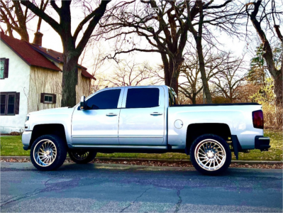1 2017 Silverado 1500 Chevrolet Ls Rough Country Suspension Lift 35in Arkon Off Road Caesar Chrome