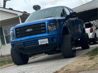1 2013 F 150 Ford Fx4 Rough Country Suspension Lift 6in Arkon Off Road Roosevelt Black Milled
