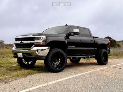 2018 Chevrolet Silverado 1500 - 22x12 -51mm - ARKON OFF-ROAD Davinci - Suspension Lift 6" - 35" x 12.5"