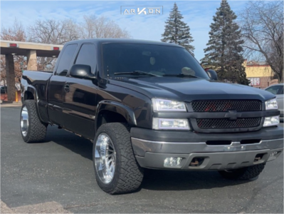 2005 Chevrolet Silverado 1500 - 22x12 -51mm - ARKON OFF-ROAD Caesar - Leveling Kit - 33" x 12.5"
