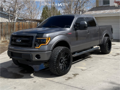 1 2013 F 150 Ford Fx4 Unknown Leveling Kit Arkon Off Road Apollo Black Milled