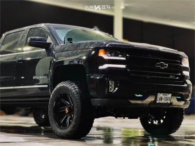 1 2017 Silverado 1500 Chevrolet Ltz Rough Country Suspension Lift 6in Arkon Off Road Lincoln Black Milled