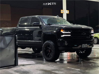 1 2017 Silverado 1500 Chevrolet Ltz Rough Country Suspension Lift 6in Arkon Off Road Lincoln Black Milled