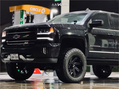 1 2017 Silverado 1500 Chevrolet Ltz Rough Country Suspension Lift 6in Arkon Off Road Lincoln Black Milled