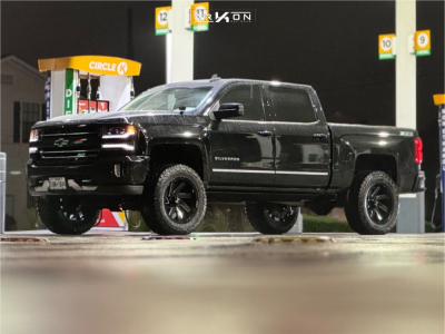 1 2017 Silverado 1500 Chevrolet Ltz Rough Country Suspension Lift 6in Arkon Off Road Lincoln Black Milled