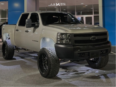 2007 Chevrolet Silverado 1500 - 22x12 -51mm - ARKON OFF-ROAD Caesar - Suspension Lift 7.5" - 35" x 12.5"