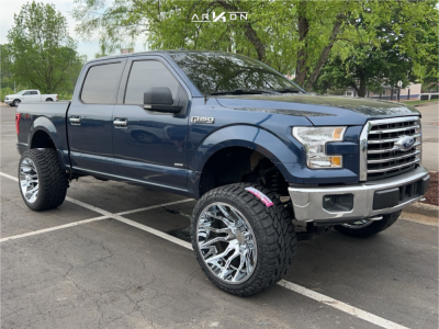 2015 Ford F-150 - 24x14 -81mm - ARKON OFF-ROAD Roosevelt - Suspension Lift 6" - 35" x 14.5"