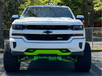 1 2017 Silverado 1500 Chevrolet Lt Rough Country Suspension Lift 10in Arkon Off Road Mandela Black Milled