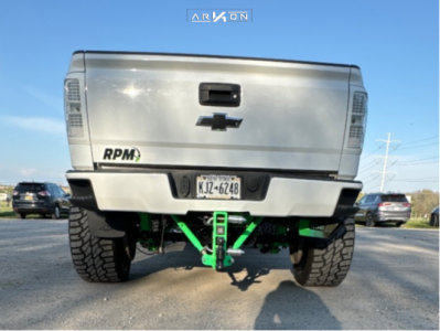 1 2017 Silverado 1500 Chevrolet Lt Rough Country Suspension Lift 10in Arkon Off Road Mandela Black Milled