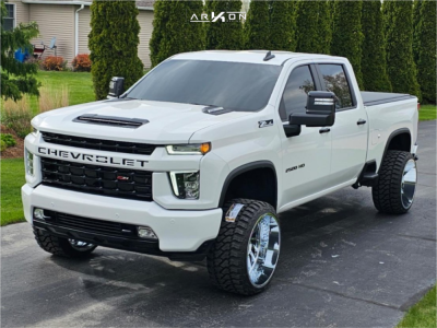 2023 Chevrolet Silverado 2500 HD - 24x14 -81mm - ARKON OFF-ROAD Caesar - Leveling Kit - 33" x 14.5"