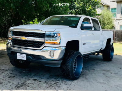 1 2018 Silverado 1500 Chevrolet Lt Rough Country Suspension Lift 7in Arkon Off Road Caesar Grey