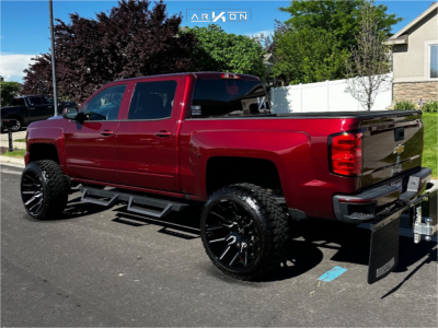 1 2017 Silverado 1500 Chevrolet Lt Rough Country Suspension Lift 7in Arkon Off Road Roosevelt Black Milled