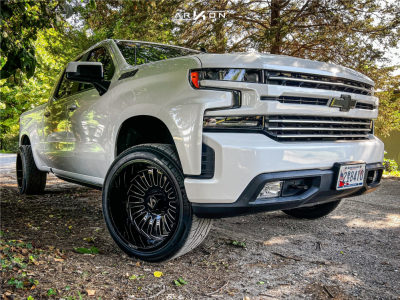 2019 Chevrolet Silverado 1500 - 22x12 -51mm - ARKON OFF-ROAD Alexander - Leveling Kit - 305/40R22