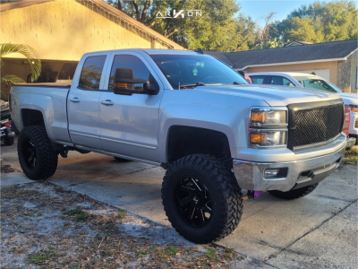 2015 Chevrolet Silverado 1500 - 20x10 -25mm - ARKON OFF-ROAD Lincoln - Suspension Lift 7" - 37" x 12.5"