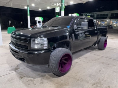 2013 Chevrolet Silverado 1500 - 22x14 -81mm - ARKON OFF-ROAD Lincoln - Suspension Lift 3" - 305/45R22