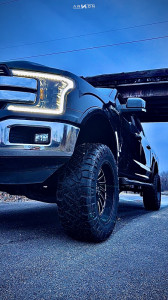 1 2019 F 150 Ford Lariat Rough Country Suspension Lift 6in Arkon Off Road Caesar Black Milled