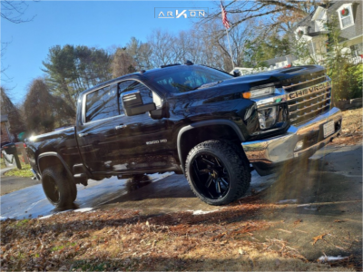 2020 Chevrolet Silverado 2500 HD - 22x12 -51mm - ARKON OFF-ROAD Lincoln - Stock Suspension - 33" x 12.5"