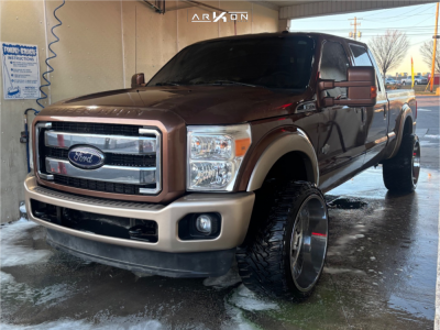2012 Ford F-350 Super Duty - 24x14 -81mm - ARKON OFF-ROAD Caesar - Stock Suspension - 33" x 13.5"