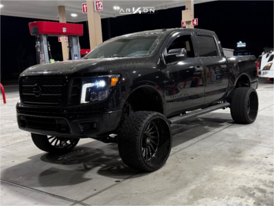 2018 Nissan TITAN XD - 26x14 -81mm - ARKON OFF-ROAD Caesar - Suspension Lift 6" - 33" x 14.5"
