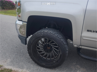 1 2018 Silverado 1500 Chevrolet Lt Rough Country Suspension Lift 35in Arkon Off Road Caesar Black Milled