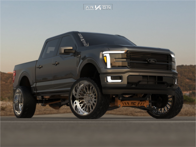 2024 Ford F-150 - 24x12 -51mm - ARKON FORGED Dallas - Suspension Lift 6" - 33" x 12.5"