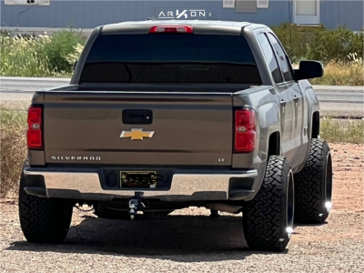 1 2014 Silverado 1500 Chevrolet Lt Rough Country Suspension Lift 35in Arkon Off Road Lincoln Black Milled