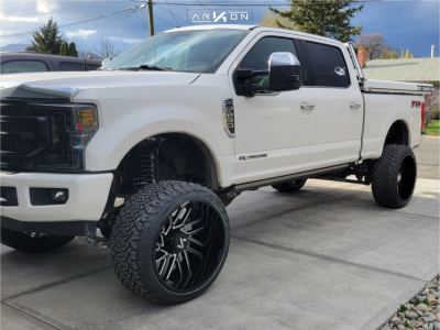 1 2017 F 250 Super Duty Ford Platinum Bds Suspension Lift 75in Arkon Off Road Mandela Black Milled