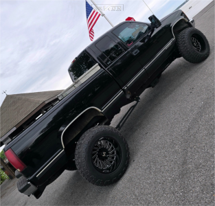 1 1996 K1500 Gmc Sierra Sle Rough Country Suspension Lift 6in Body 3in Arkon Off Road Caesar Black Milled
